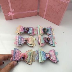 Frozen Elsa Anna Cute Sparkly Hair Clips
